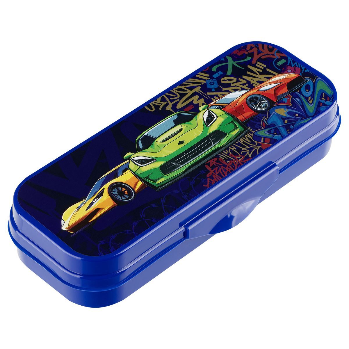 Пенал-футляр, 215*90*43 СТАММ "Машинки", темно-синий РОССИЯ СТАММ СТАММ  ТНВЭД 3926100000