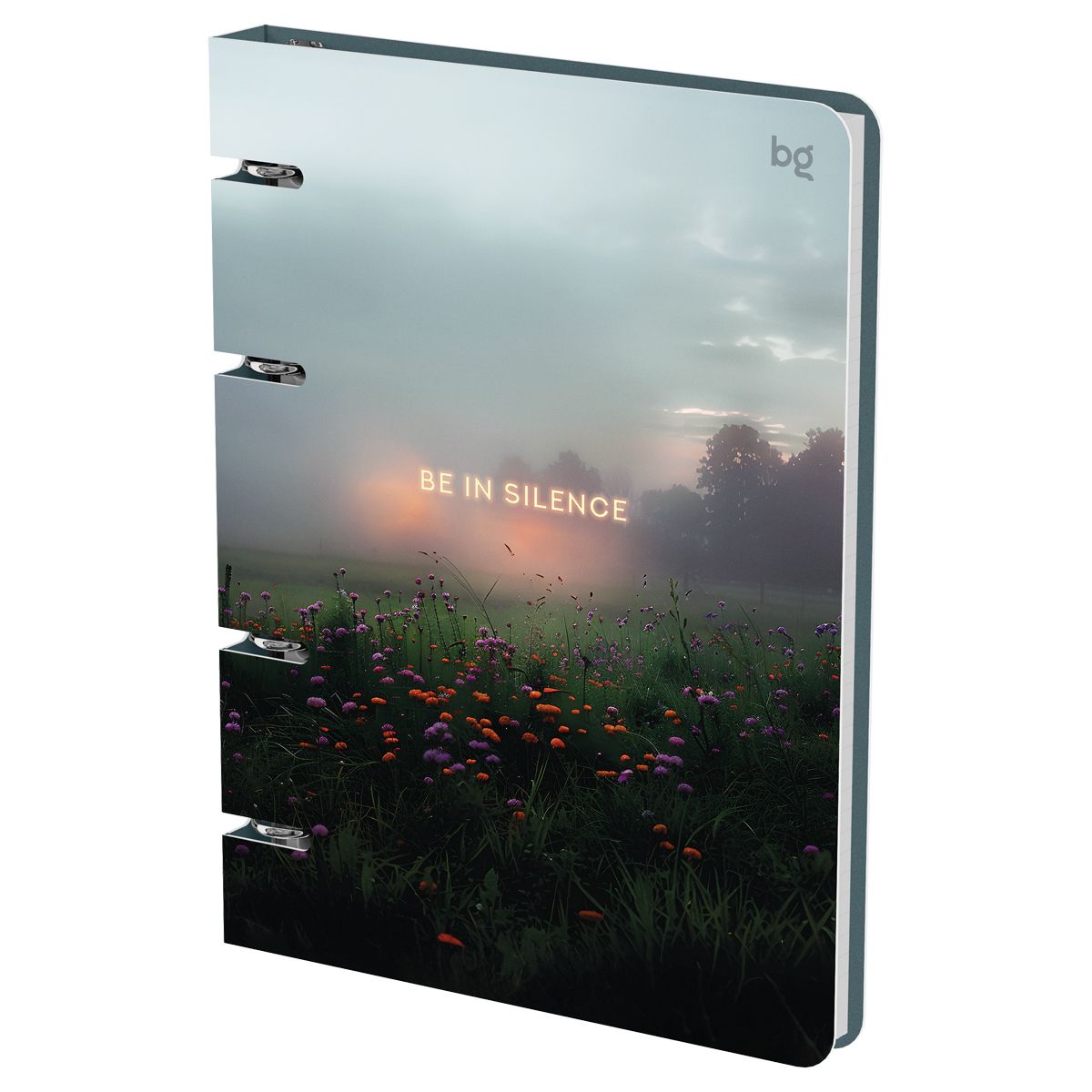Тетрадь на кольцах А5, 120л., BG "Silence", картон, soft-touch ламинация РОССИЯ BG БиДжи  ТНВЭД 4820200000