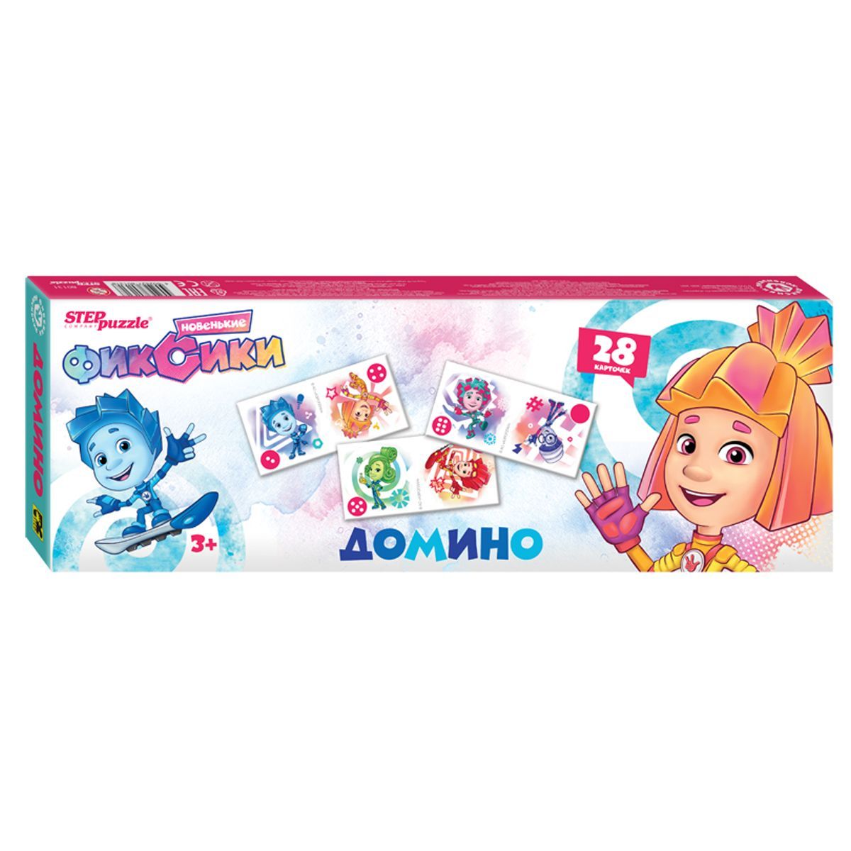 Настольная игра Домино Step Pazzle "Фиксики", картонная коробка РОССИЯ Step Puzzle Степ Пазл  ТНВЭД 9504908009