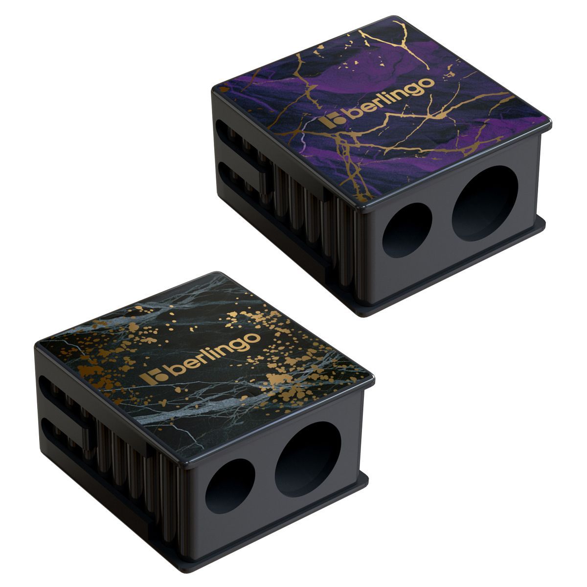 Точилка пластиковая Berlingo "Golden Shade", с контейнером, 2 отверстия, ассорти КИТАЙ Berlingo BERLINGO_ 10702070/120225/5060035/1 ТНВЭД 8214100000