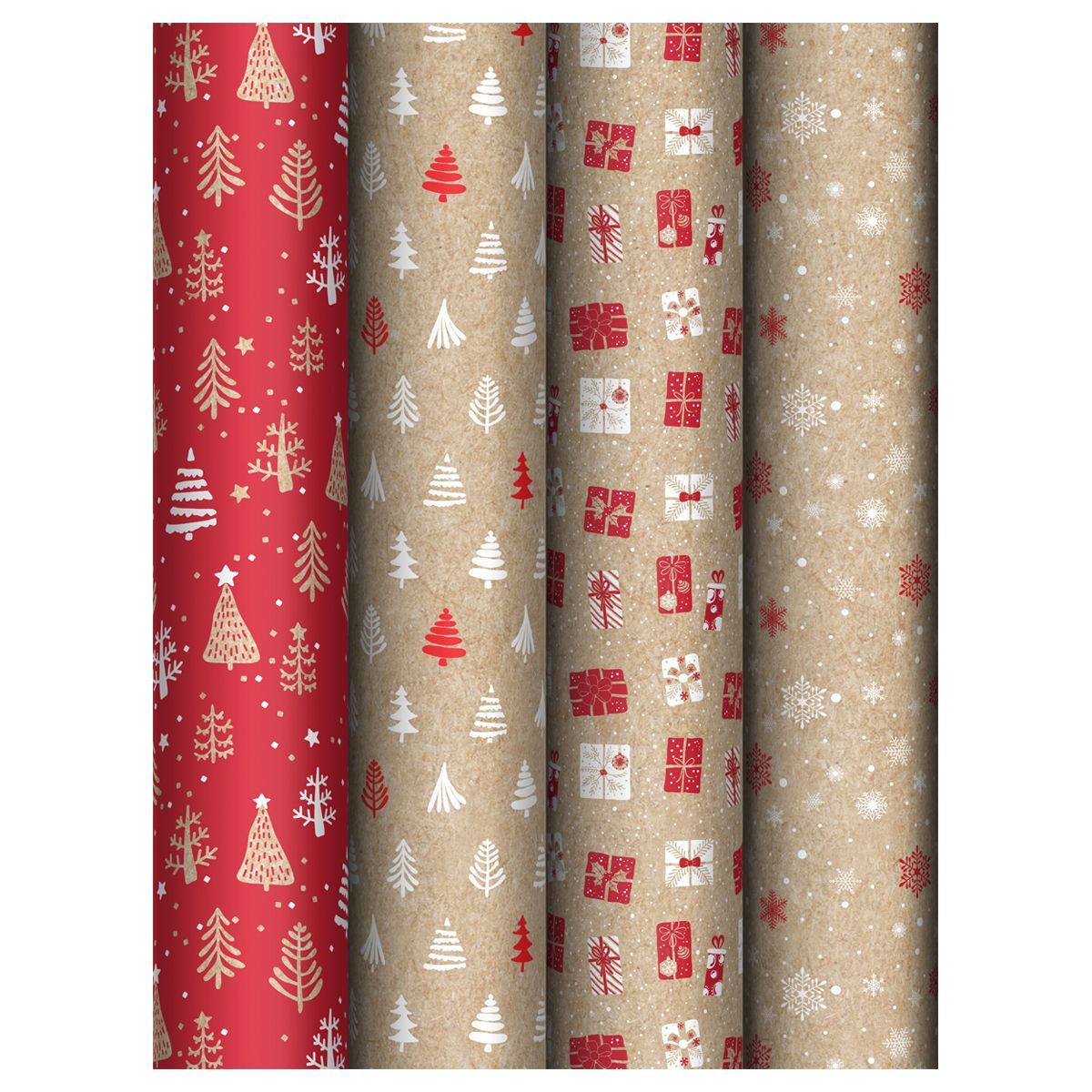 Упаковочная бумага глянц. 70*100см, MESHU "Craft NY pattern", 70г/м2, ассорти 4 дизайна РОССИЯ MESHU MESHU  ТНВЭД 4811490000