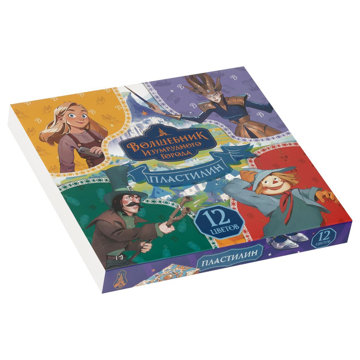 Пластилин Мульти-Пульти "Волшебник Изумрудного Города", 12 цветов, 180г, со стеком, картон РОССИЯ Мульти-Пульти Мульти-Пульти  ТНВЭД 3407000000