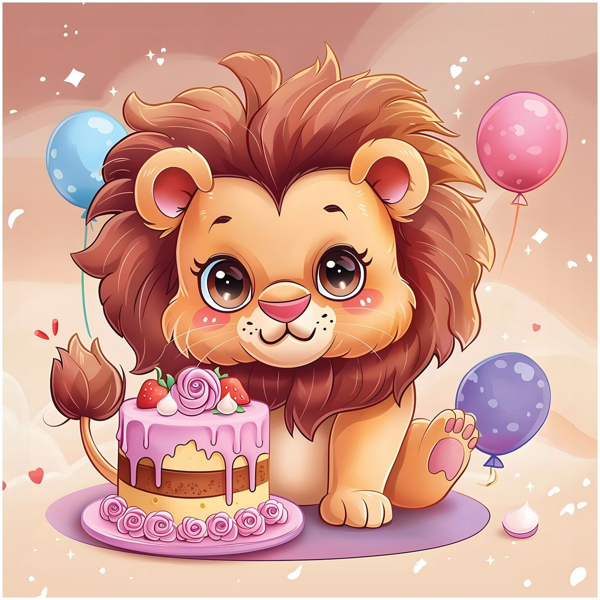 Пазл  16 эл. Maxi ТРИ СОВЫ "Львенок с тортом"РОССИЯ ТРИ СОВЫ ТРИ СОВЫ  ТНВЭД 9503006900