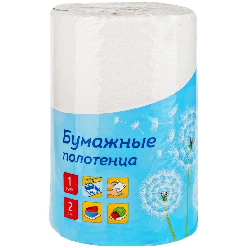 Полотенца бумажные в рулоне OfficeClean "XXL", 2-слойное, 35м/рул., тиснение, белые, 1шт. РОССИЯ OfficeClean OfficeClean  ТНВЭД 4818209100