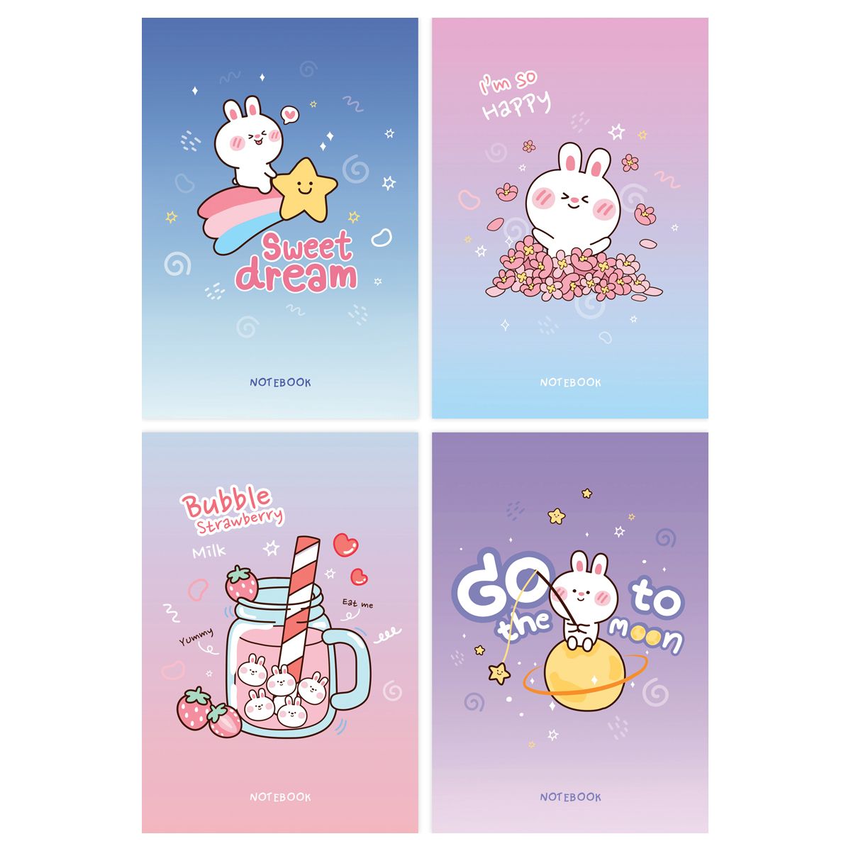 Блокнот А6 40л. на отрывной склейке MESHU "The cat's journey", матовая ламинация, выборочный УФ-лак РОССИЯ MESHU MESHU  ТНВЭД 4820103000