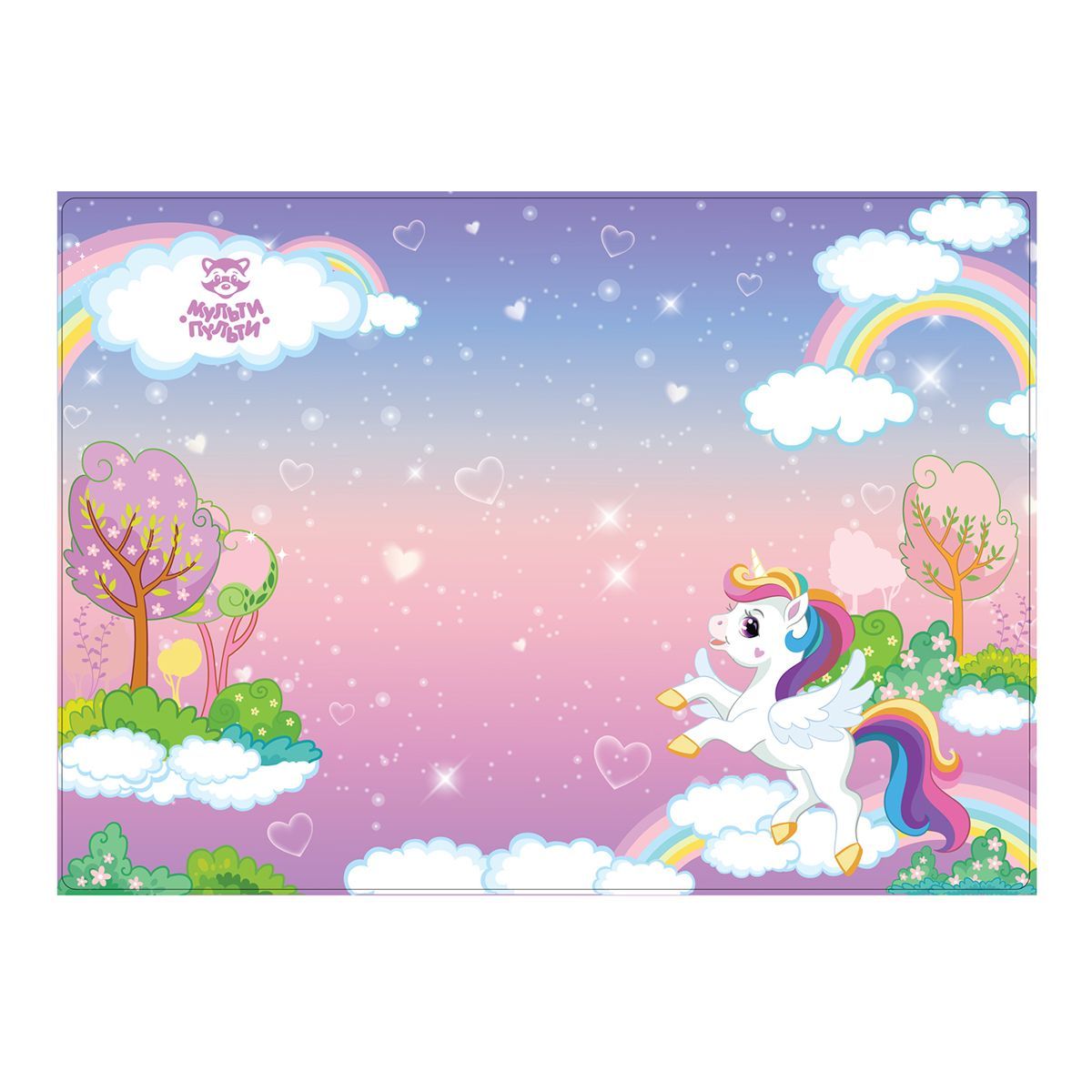 Клеенка для уроков труда Мульти-Пульти "Единорог",35*50см, ПВХ КИТАЙ Мульти-Пульти Мульти-Пульти 10702070/070525/5154423/1 ТНВЭД 3926100000