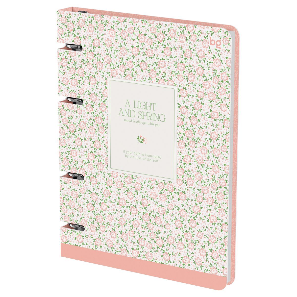 Тетрадь на кольцах А5, 120л., BG "Цветочный паттерн", картон, матовая ламинация, выб. лак РОССИЯ BG БиДжи  ТНВЭД 4820200000