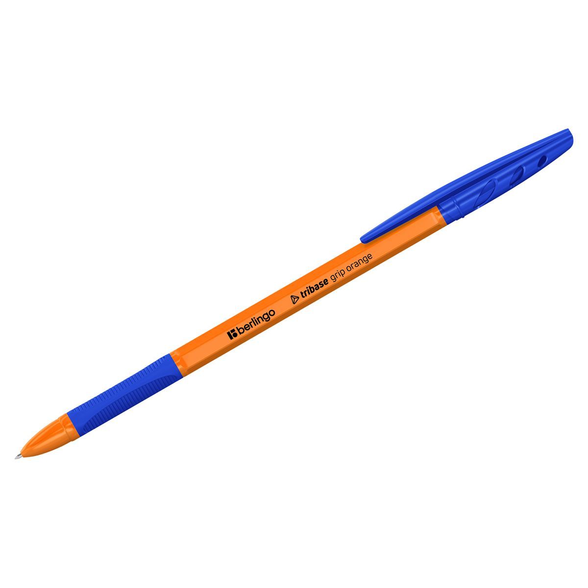 Ручка шариковая Berlingo "Tribase grip orange" синяя, 0,7мм, грип КИТАЙ Berlingo BERLINGO_ 10702070/200225/5069369/1 ТНВЭД 9608101000