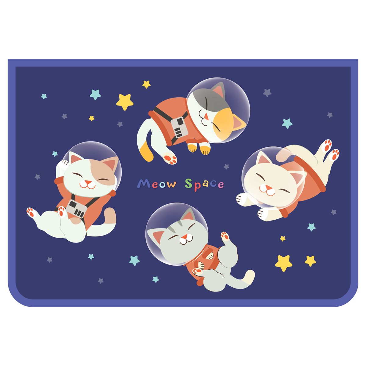 Папка для труда 2 отделения, А4, ArtSpace "Space cat", пластик, на молнии РОССИЯ ArtSpace Спейс  ТНВЭД 3926100000
