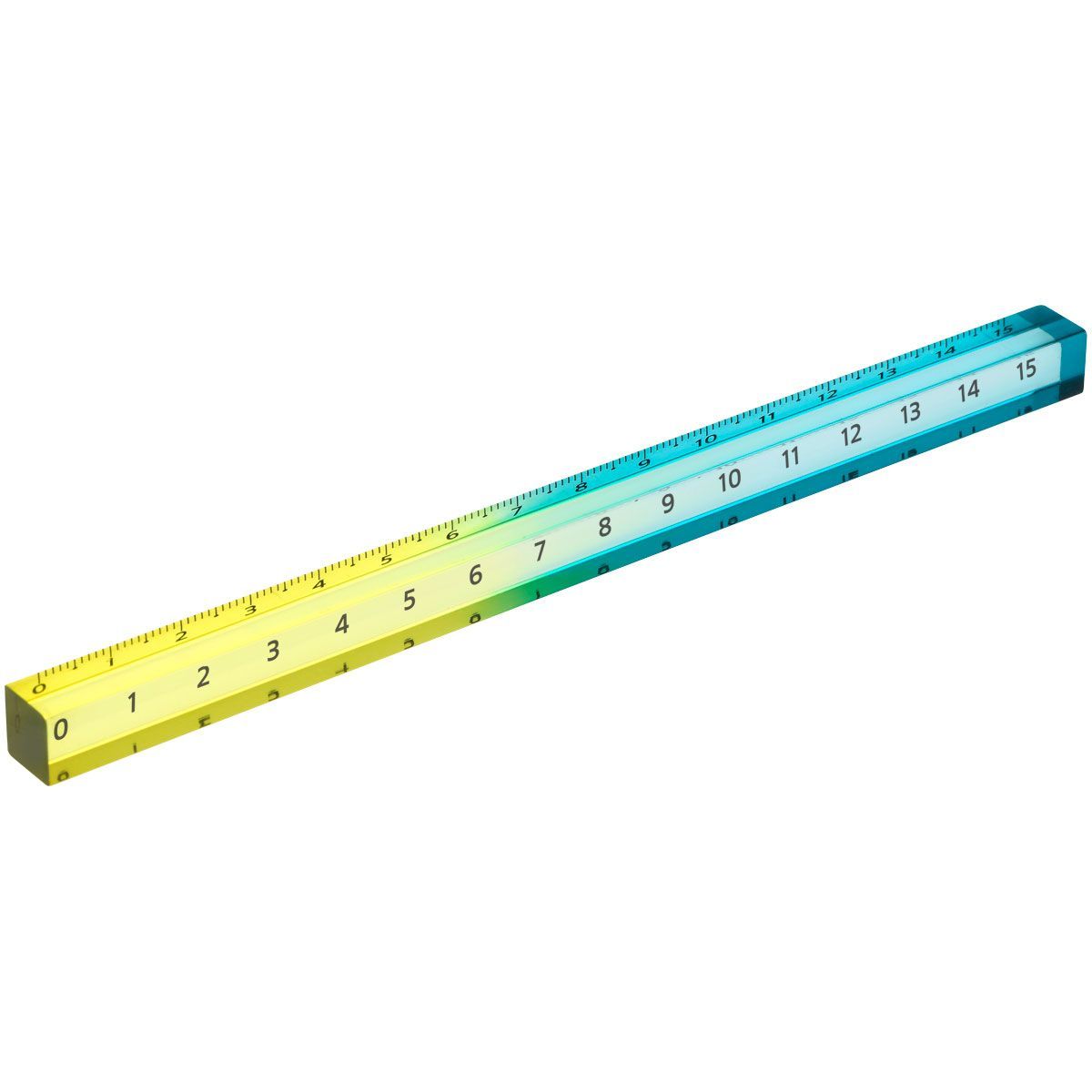 Линейка 15см СТАММ, пластиковая, четырехгранная, голубой/желтый градиент, европодвес КИТАЙ СТАММ СТАММ 10702070/060125/5004135/1 ТНВЭД 9017801000