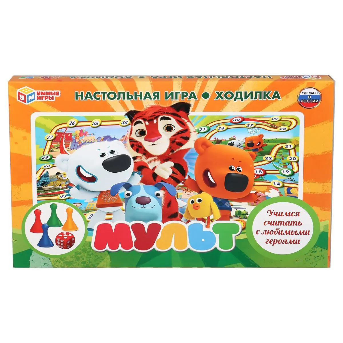 Игра настольная Умные игры "Ходилка. Мульт", картонная коробка РОССИЯ Умные игры Симбат  ТНВЭД 9504908009